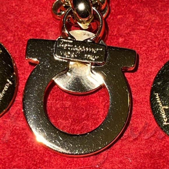 Preloved Salvatore Ferragamo necklace n earrings set excellent condition size 8” - Picture 5 of 12